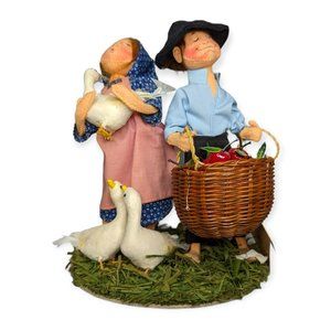Annalee Americana Farmer Couple Folk Art NWT